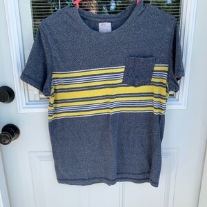 Alpha Beta navy with yellow/white‎ strips medium